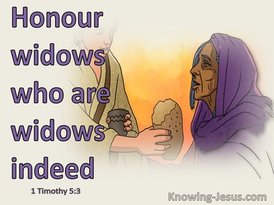 1 Timothy 5:3 Honour Widows Who Are Widows Indeed (purple)